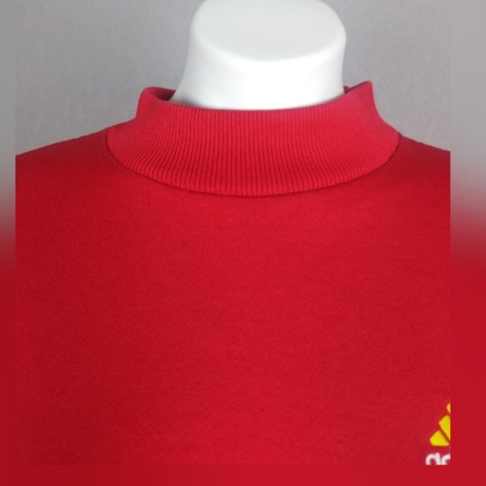 Vintage Adidas Logo Embroidered Mock Neck Sweatshirt Size Large - Picture 14 of 16